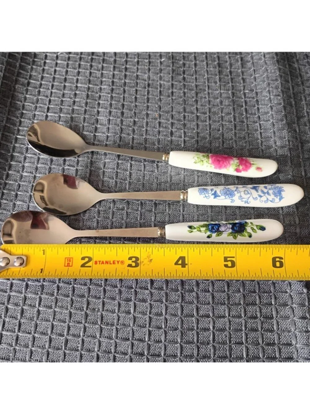 Set 3 Dessert Spoon  With Porcelain